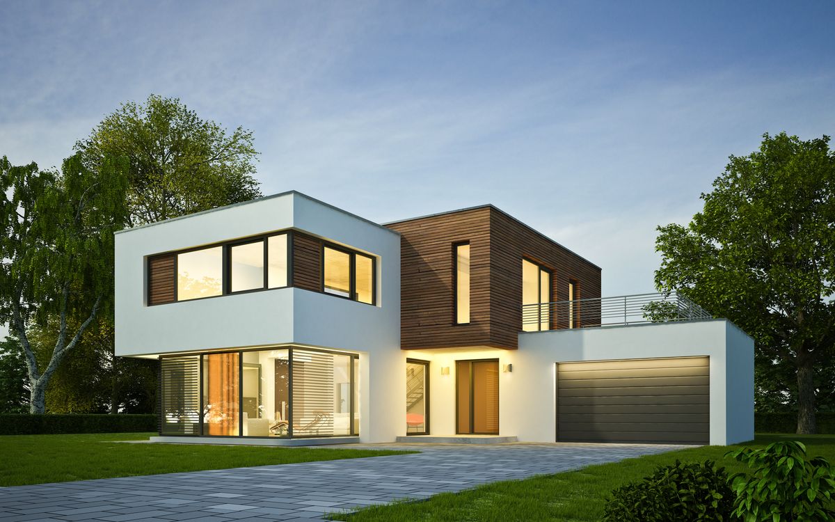 Moderne Holzhäuser als Kubus. Foto: stock.adobe.com