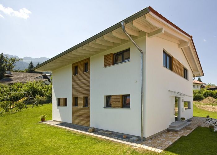 Aussenansicht, Haus Bayrisch Gmain, Regnauer Hausbau, Holzfertighaus
