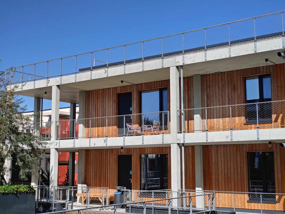 Das Studentenquartier Campus Ro in Rosenheim in Holzhybridbauweise. Foto: Sigurd Maier / Holzbauwelt.de