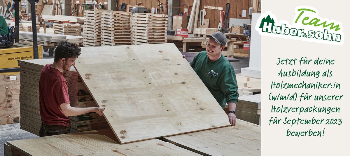 Auszubildende HolzmechanikerIn für unsere Holzverpackungen ab September 2023 (Huber & Sohn)