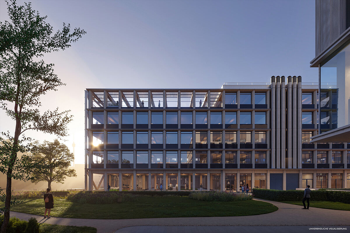 ZERO. in Stuttgart-Möhringen: Das IBA’27-Projekt verbindet modularen Holzbau, Vorfertigung und kreislauffähiges Bauen. Bild: IBA'27