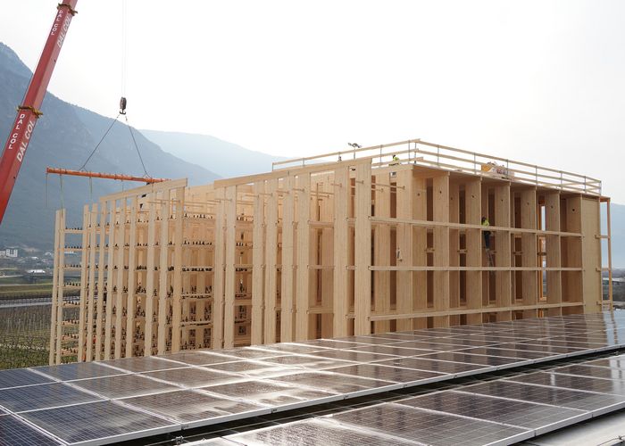 Hochregallager in Holzbauweise, Kaufmann Bausysteme