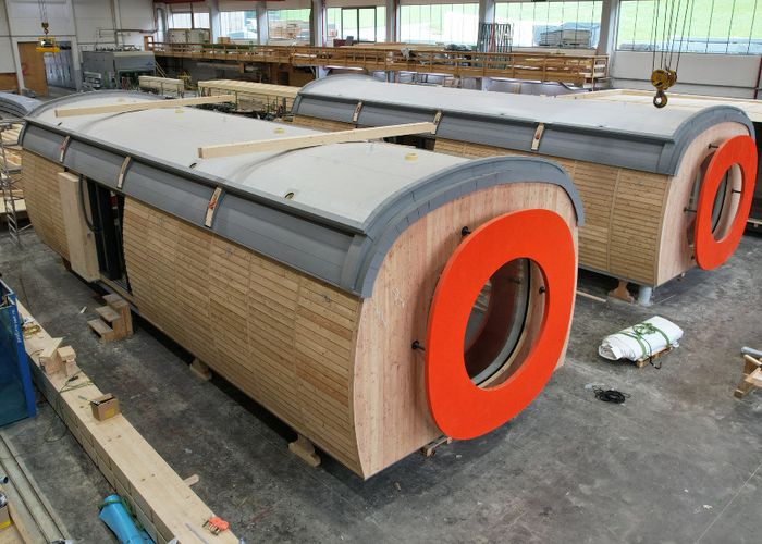 Mini-Supermarkt in mobiler Holzbauweise, HASSLACHER Gruppe