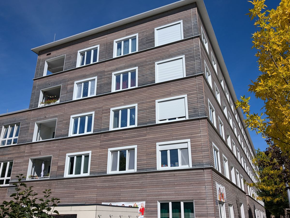 Quartiersentwicklung geht einher mit dem mehrgeschossigen Holzbau (Prinz-Eugen-Park in München). Foto: Sigurd Maier / Holzbauwelt.de