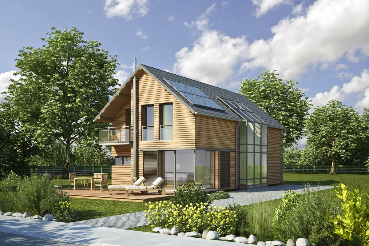 Holzfertighäuser und Holzhäuser können meist die Förderkriterien für das nachhaltige Bauen erfüllen: Foto: stock.adobe.com  
