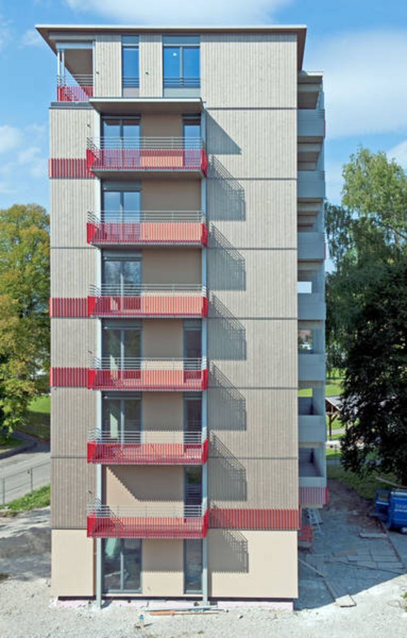 Holzhochhaus H8 Achtgeschossiges Holzhaus Huber & Sohn