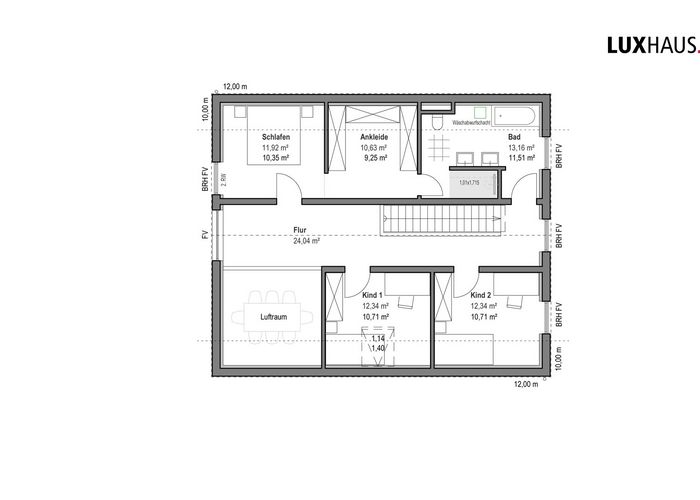 Satteldach Landhaus 162, LUXHAUS