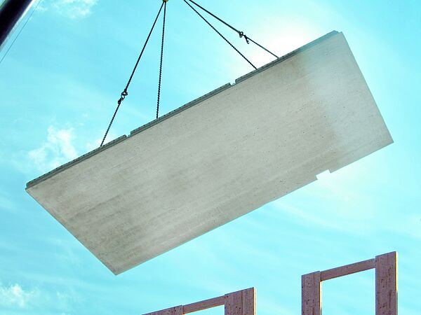 Betonfertigteile für Holzhybridbau DX-Decke