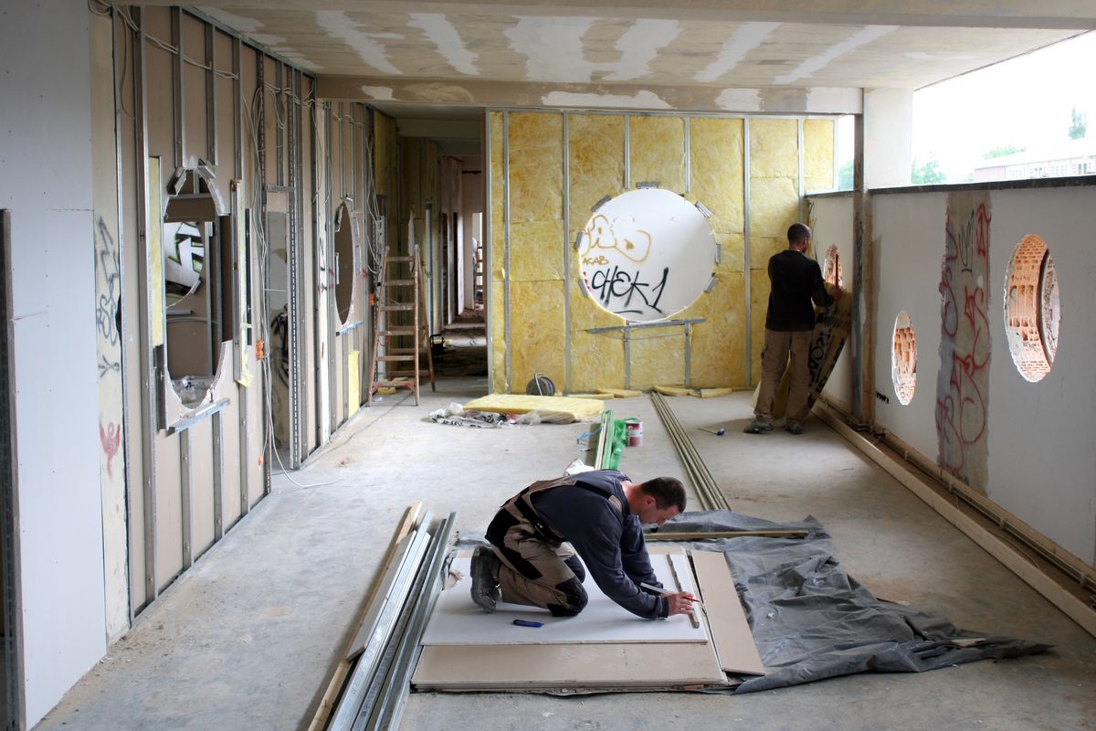 Baustelle im Trockenbau