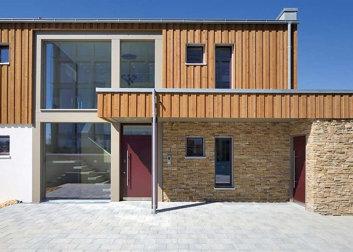 Flachdachhaus KUBOS 1.2000, KAMPA Fertighäuser