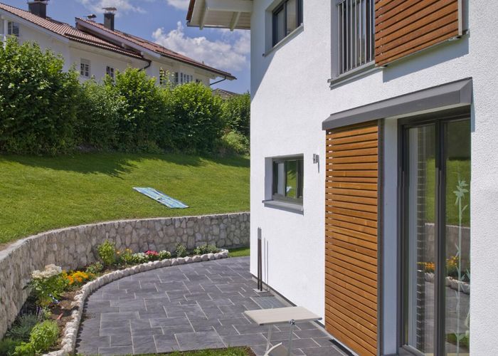 Aussenansicht, Haus Bayrisch Gmain, Regnauer Hausbau, Holzfertighaus