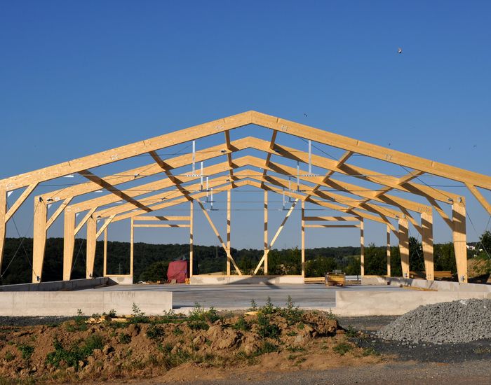 Hallenbau in Holzbauweise