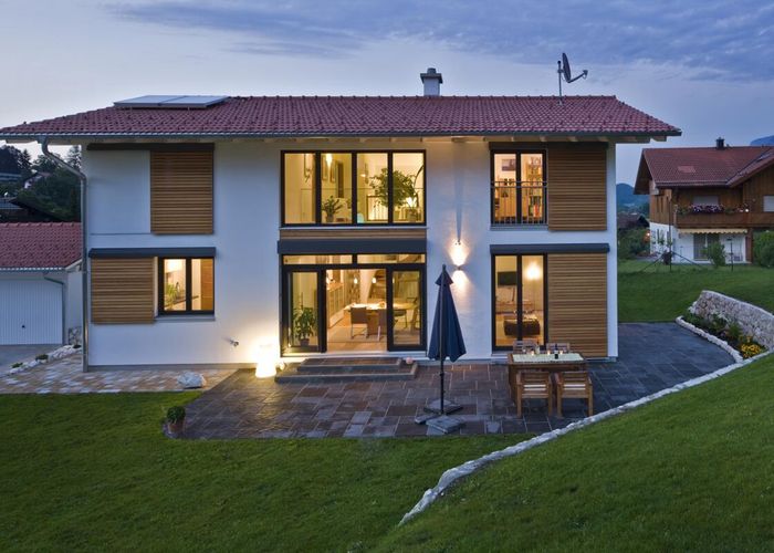 Aussenansicht, Haus Bayrisch Gmain, Regnauer Hausbau, Holzfertighaus