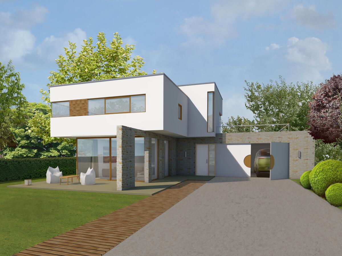 Kubushaus bauen in Holzbauweise. Foto: stock.adobe.com