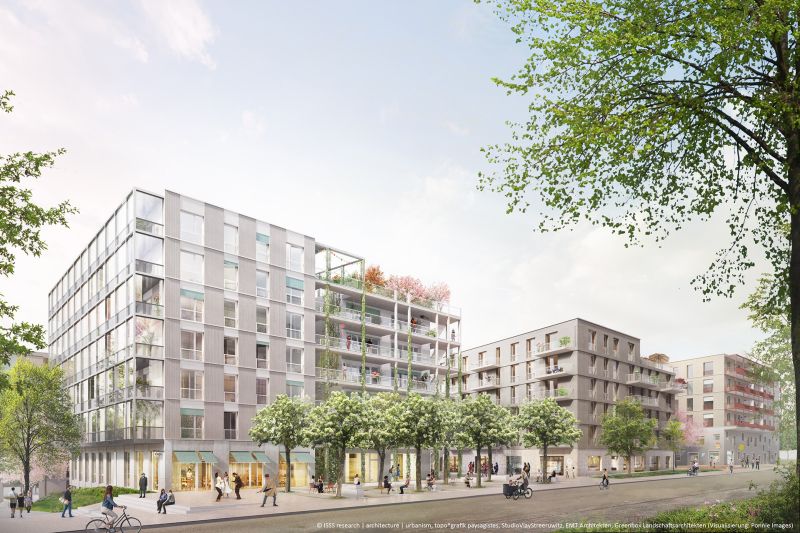 Quartier am Rotweg in Stuttgart - Holzbau von müllerblaustein HolzBauWerke GmbH, Gumpp & Maier GmbH und Huber & Sohn GmbH & Co. KG. Foto: bgneuesheim.de